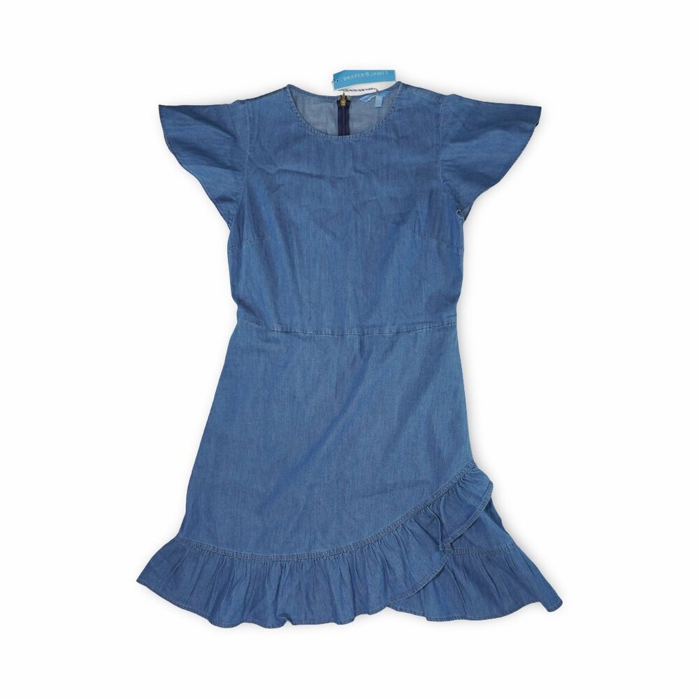 Draper James Chambray Faux Wrap Dress - Size 6